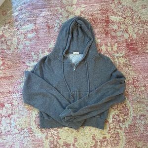 brandy melville cropped zip up